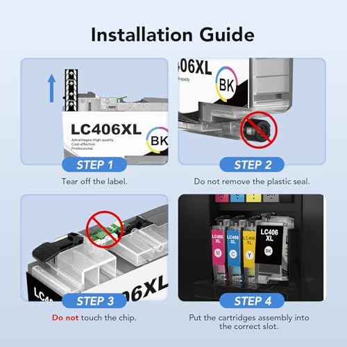 LC406XL Black Ink Cartridges Compatible for Brother LC406XL LC406 Black Ink Cartridges use with Brother MFC-J4335DW MFC-J5855DW MFC-J5855DW MFC-J6955DW MFC-J4335DW MFC-J5855DW Printer