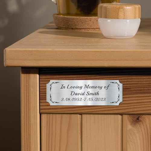 Engraved Name Plates for Urns 1" x 3" Custom Plaque Trophy Plates Engraved Urn Name Plate Custom Engraved Plate Personalized Engraved Brass Plaque (Gold, 3x1 in)