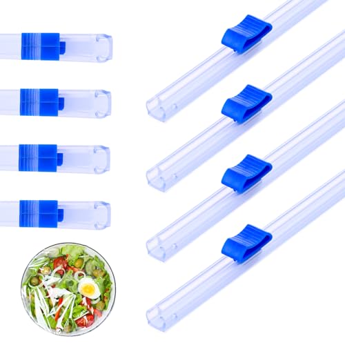 Plastic Wrap Slide Cutter - 4 Pcs 13-Inch Food Wrap Dispenser & Cutter