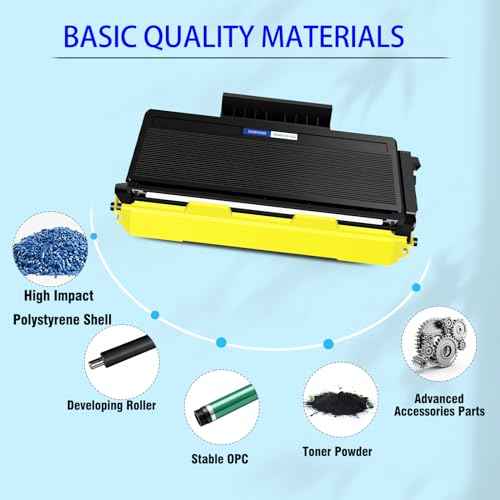 Compatible Toner Cartridge Replacement for Brother TN580 TN650 TN-580 TN550 TN620 TN-650 for MFC-8660DN hl-5370DW HL-5340d 5250DN MFC 8680dn 8480dn 8670dn DCP-8060 8065DN 8085dn Printer 2 Pack-Black