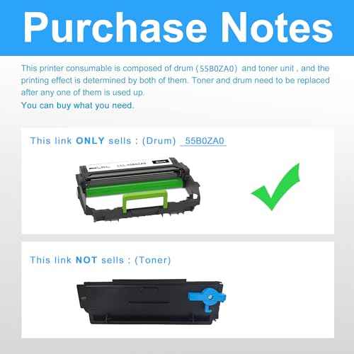 LCL 55B0ZA0 Black Imaging Unit Replacement for Lexmark MS331 MS331dn MS431 MS431dn MS431dw MX331 MX331adn MX431 MX431adn MX431adw MX432 MX432adw B3340 B3340dw B3442 B3442dw XM1342 MB3442 (1-Pack)