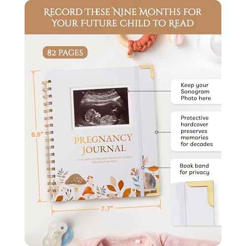 Pregnancy Journal ? 82 Page Hardcover Memory Book for Expecting Moms | Beautiful & Thoughtful Mom to Be Gift, Pregnancy Book for First Time Moms, Ultrasound Baby Picture Pocket