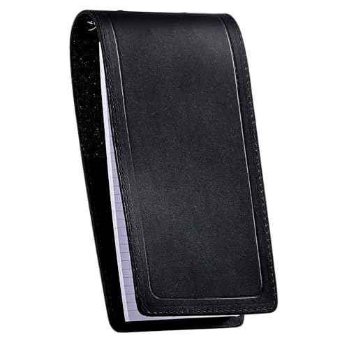 JAY-PEE NYPD Memo Book Note Pad Cover NYC Regulation Style Memo Binder with 3 Heavy Metal Rings. Includes 1 Large Size Note Pad 4" x 8 1/2" Made of Full Grain Black Leather