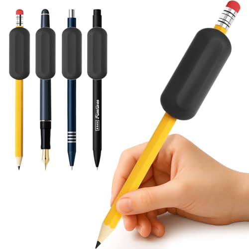 ELETIUO 5-Pack Weighted Pencil Grips ? 1oz Silicone Handwriting Aid for Kids, Elderly & Special Needs ? Improves Penmanship for Autism,ADHD,Tremors,Dyspraxia & Fine Motor Skills