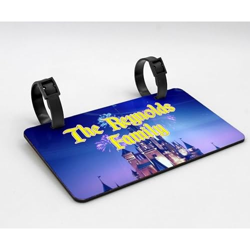 Personalized Stroller Name Tag, Mouse Ears Sign, Family Stroller License Plate Sign for Theme Parks, Amusement Park Family Sign (Style 11)