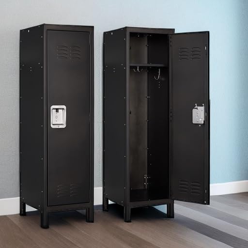 Metal Storage Locker, Lockable Employees Locker with Door, 55" Height