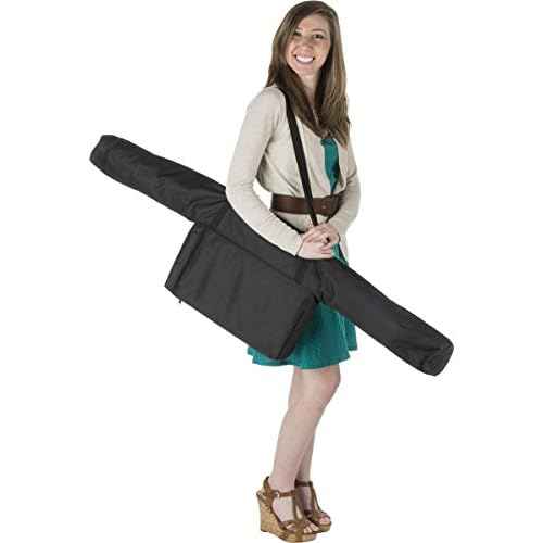 Portable Folding Lectern, Angled Top, Carrying Bag (Birch Wood and Metal)