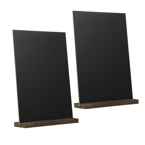Gadpiparty 2pcs Wooden Display Board Chalk Place Cards for Table Setting Food Signs for Party Buffet Restaurant Supplies Table Signs Place Cards for Food Buffet Message Board Sign Black