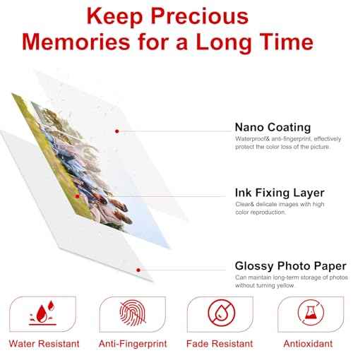 Compatible for Selphy KP-108IN KP108 3-Pack Color Ink Cartridges and 108 Sheets Paper Compatible for Canon Selphy CP1200 CP1000 CP910 CP900 CP810 Printer