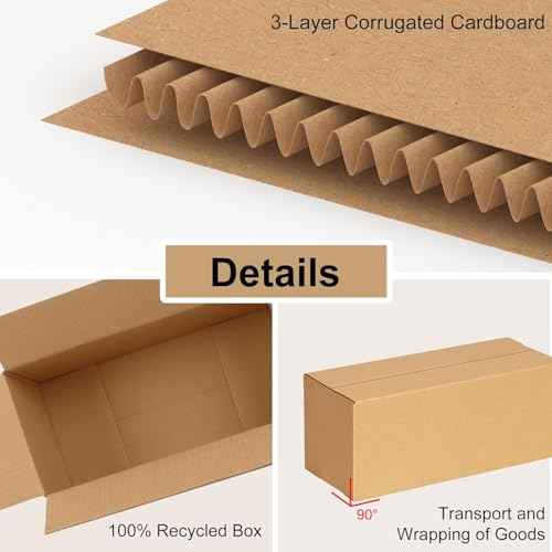EdenseeLake 40 Pack 5x5x5 inches Shipping Boxes Small Cardboard Boxes for Packing, Moving, Mailing, Brown