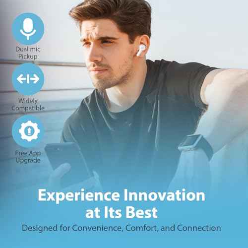 AI Language Translator, Bluetooth 5.3 Earbuds, Two Way Real time 40H Play time Translator Device for 144 laguagues, Compatible with iOS & Android, Fit for Travel/Business/Learning - White