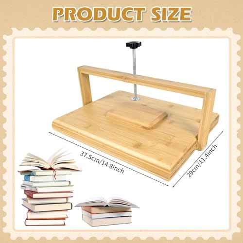Stranthother 14.76 * 11.4 inch Large Wood Book Press Binding Kits Flower Press Kits Book Lover Gifts for Most Coffee-Table Books