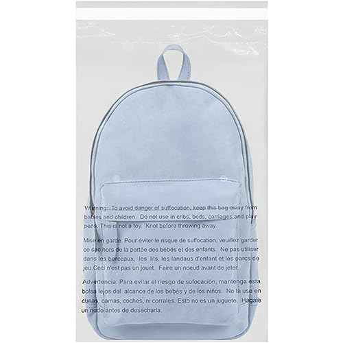 EcoSwift - 24¡± X 36" (5 Count) Self Seal Clear Poly Bags with Suffocation Warning for Packaging, Shipping - Permanent Adhesive