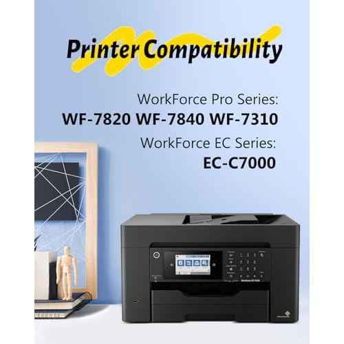 Remanufactured 812XL Ink Cartridges Replacement for Epson 812XL Ink Cartridges Combo Pack T812 XL 812 for Workforce Pro WF-7820 WF-7310 WF-7840 EC-C7000 Printer (4 Pack)