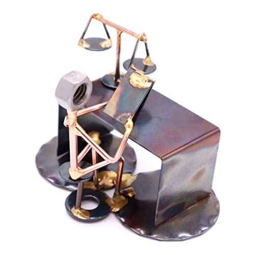 Lawyer - Handmade Metal Figurine - Hand Welded Metal Art - Unique Desk Accessories, Law Office Decor, & Lawyer Gifts - Made in The USA