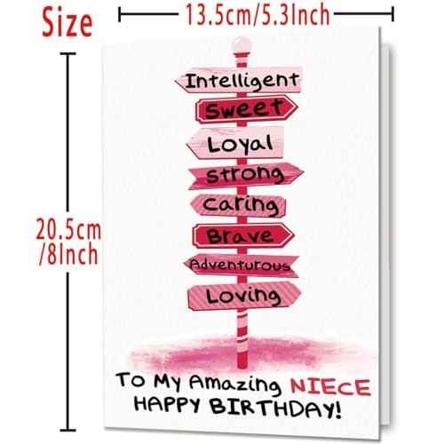 Niece Birthday Card | Funny Birthday Niece Gifts from Aunt Uncle