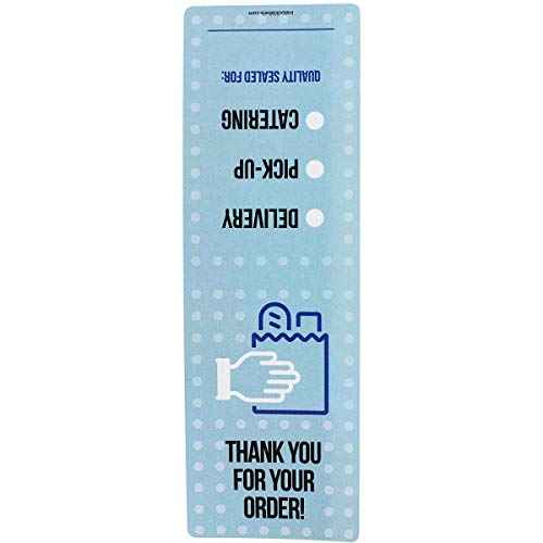 Quality Seal Labels for Delivery Pick Up Catering Food Safety Stickers 2.25" x 6.75" 500 Total Labels