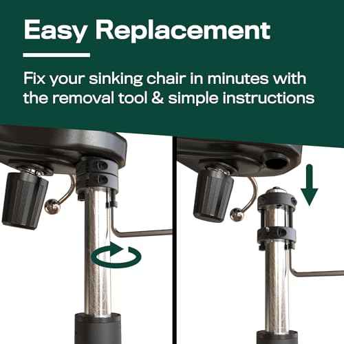 Office Chair Cylinder Replacement with Removal Tool (As Seen On PBS) - Heavy Duty Pneumatic Gas Lift Piston for Desk Chairs and Gaming Chairs - Universal Fit