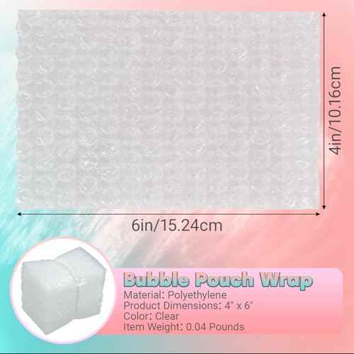 50-Pack 4"x6"Clear Bubble Out Bags for Packing & Shipping ? Double-Wall Bubble Cushioning Pouch for Moving & Fragile small Items Storage