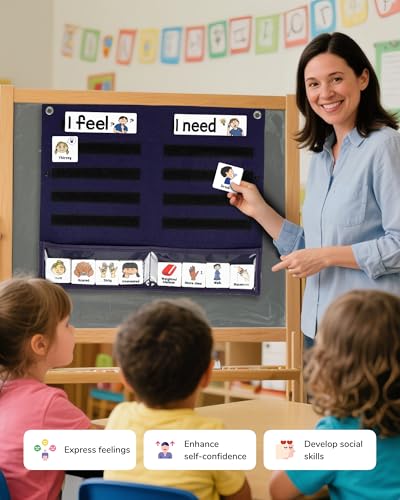 CHEFAN Basic Feelings Chart for Kids - Calm Down Corner & SEL Classroom Tool