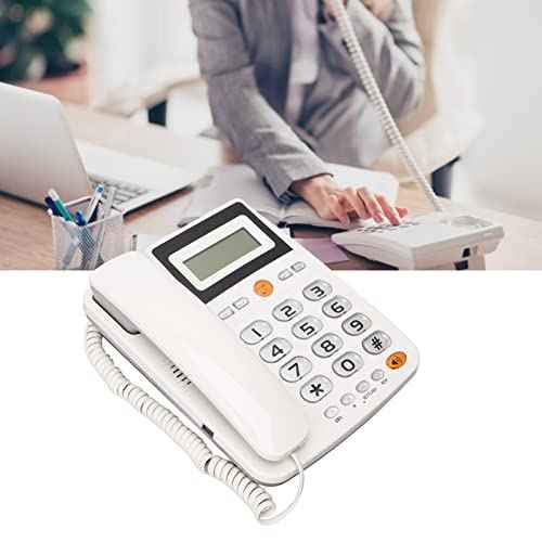 Large Corded Phone for Senior, Landline Telephone for Visually Hearing Impaired Elderly, with Caller ID, Speaker, Amplified HD Hands Call, Speed Dial