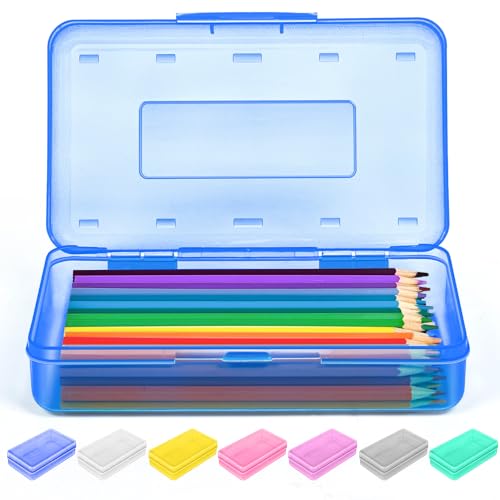 Sooez Navy Blue Pencil Case for Kids & Students, Large Storage Box