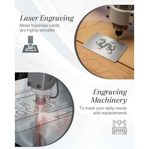 50 pcs 304 Stainless Steel Metal Business Cards Blanks, 3.4 x 2.1 Inch Thickness 0.8 mm Sublimation Metal Card Laser Engraving Steel Plates for Business House Customer DIY Gift