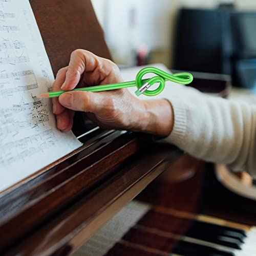 Lincia 100 Pack Treble Clef Pencils Bulk with Eraser Music Note Pencils Music Themed Party Favors Colorful G Clef Pen Choir Prizes Gifts for Piano Teachers Students Artists Home Office School Supply