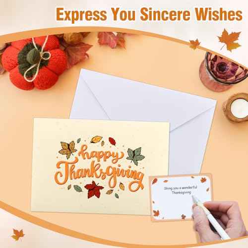 D4DREAM Musical Thanksgiving Card with Light - 3D Fall Pop Up Thanksgiving Cards and Envelopes for Adults Kids Boyfriend Girlfriend Autumn Party Decor