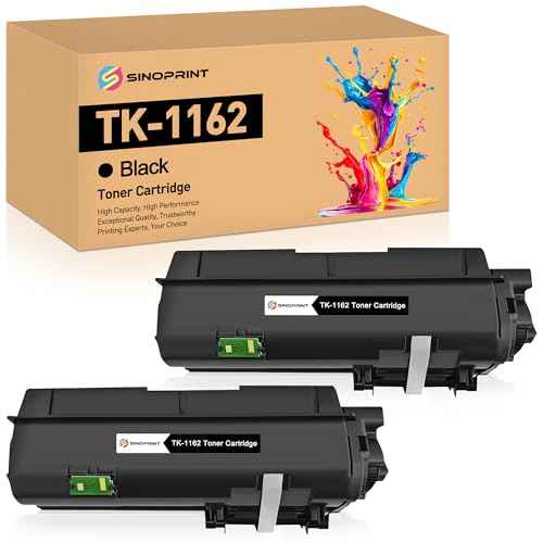 TK-1162 TK 1162 Toner Cartridge Replacement for ECOSYS P2040 P2040DW P2040DN Printer 7,200 Pages Extra High Capacity (Black,2-Pack)