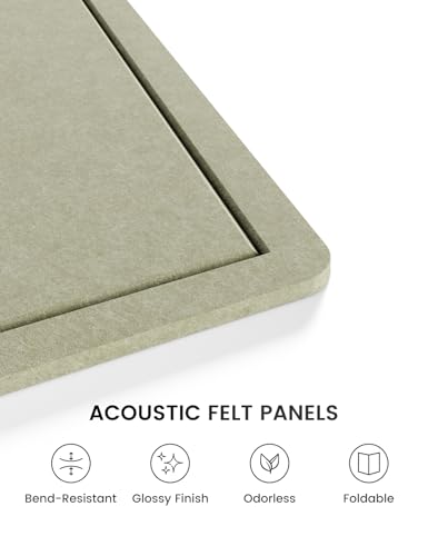 Fluxynara Sage Felt Bulletin Board 23.6x17.1 Inches | Modern, Foldable Organizer