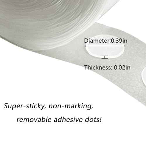 Two-Sided Adhesive Dots for Crafts, Balloons, Holiday Party Decorations, Clean Removable Non-Marking (100pc, Diameter :0.4IN)