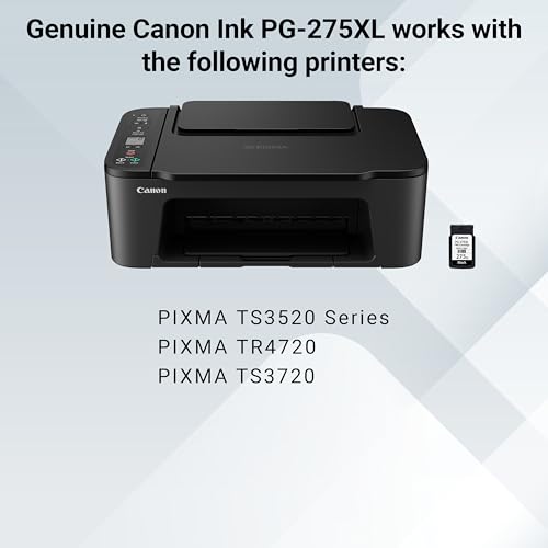 Canon PG-275 XL Black Ink Cartridge 1 Count for Pixma TS3520/TS3720