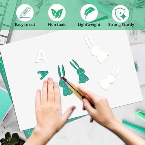 CreGear Foam Boards 5 Pack, 24" x 36" Foam Core Board for Projects, 3/16" Thick White Poster Board Sheets for Signboards, Arts and Crafts, Framing, Display