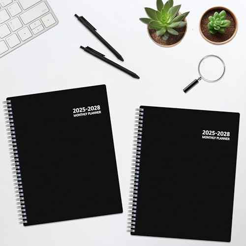 Monthly Planner 2025-2028, 36 Months Calendar Planner 2025-2028 from Jul 2025 ? Jun 2028, 8.5'' x 11'' with Ruled Spread, Flexible Cover, Spiral Wirebound, Pocket, Coated Tabs, Notes £¦ Habit Tracker