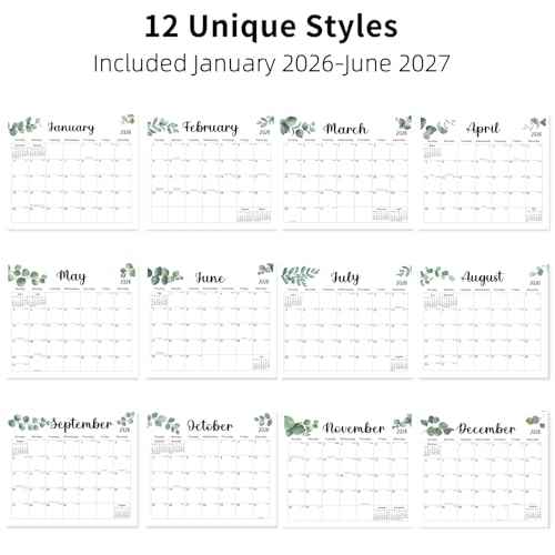 2026 Magnetic Fridge Calendar 18 Monthly Magnetic Calendar for Refrigerator 2026 Wall Calendar Planner Runs from January 2026 Until June 2027 Easy Organizing Markers Tearable (Nature)