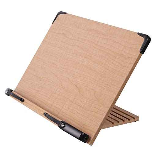 BS2500 Large 16x10.5 Portable Adjustable Foldable Bookstand Holder for Reading Hands Free Large Thick Heavy Textbooks Cookbooks Tablets