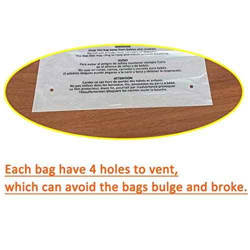 Belinlen 100 Count 18x24 Inch Self Seal Clear Poly Bags with Suffocation Warning for Packaging, Shipping & FBA with Permanent Adhesive (1.5mil)