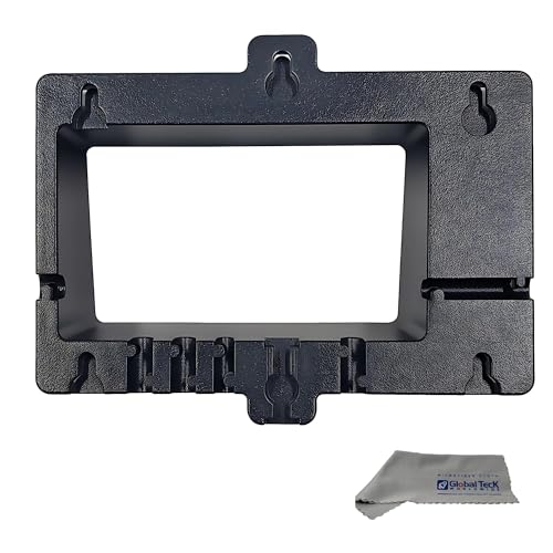 Yealink Wall Mount Bracket for VoiP Phone T46U, T46S, T46G - Fits to Exact Specifications Ensures a Secure and Stable Install for Access to All Telephone Cables, Global Teck Bundle Microfiber Cloth