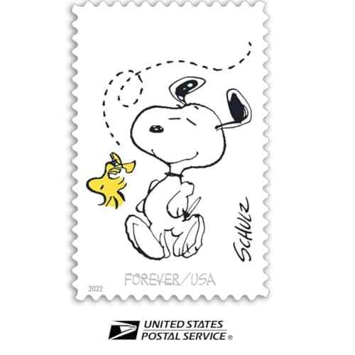Cartoonist Charles M. Schulz Sparky (1922-2000) (Sheet of 20) Christmas Forever Postage Stamps Peanuts (Charlie Brown, Snoopy, and The Rest of The Crew) 2022 Scott #5726-5735