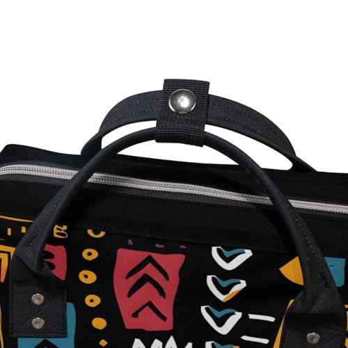 ALAZA African Ethinic Geometric Print Laptop Backpack Anti Theft Purse Backpack for Women Men,15.6 inch Doctor Bag College Backpacks Travel Casual Daypack