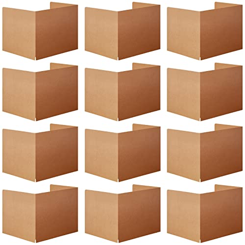 Gueevin 30 Pcs Classroom Desk Dividers for Students Test Privacy Folders for Better Focus Overall Size 13" x 20" x 17" School Testing Study Cardboard (Brown)
