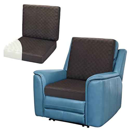 Egg Crate Foam Recliner Cushion Non-Slip Recliner Cushion with Back Support 4.3 Inch Thick Soft Seat Cushion for Elderly Reduces Muscle Fatigue