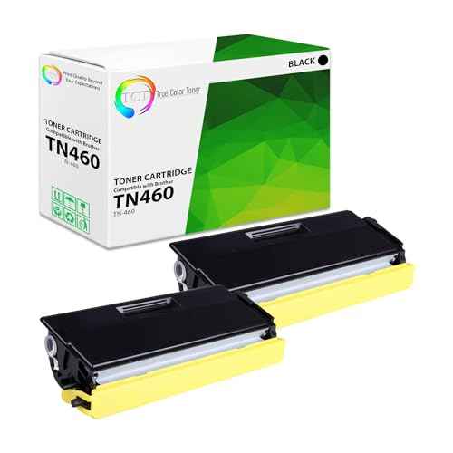 TCT TN460 Toner Cartridge 2 Pack - Premium Compatible Replacement for Brother TN-460 TN460 Black High Yield Works with Brother DCP-1200 1400 HL-1230 1240 1250 1270N MFC-8300 Printers (6,000 Pages)