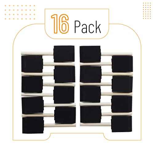 Bates- Foam Paint Brushes, 2 Inch, 16 Pack, Sponge Brushes, Sponge Paint Brush, Foam Brushes for Painting, Foam Brushes for Staining, Paint Sponges, Foam Brushes for Mod Podge Brushes