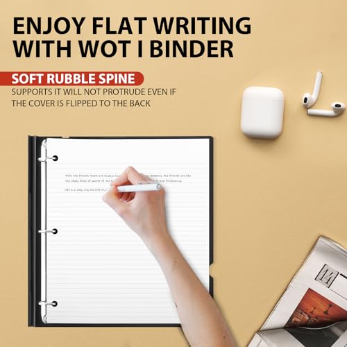 WOT I 4-Pack Telescoping 1-Inch Flexible Binder with Clear View Covers, Assorted Colors