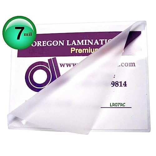 Oregon Lamination Heat Activated Laminating Pouches 7 Mil 9¡± x 11-1/2¡± [Pk of 100] 229mm x 292mm x 175 microns Thick for 8.5 x 11 Letter Size Sheets, Clear
