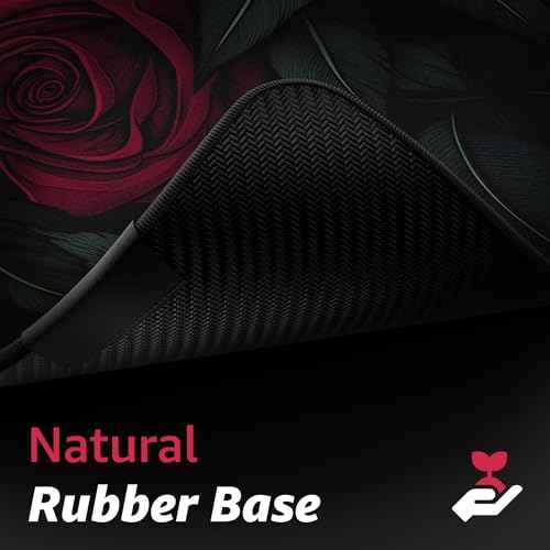 Hystar¢ç Extended Gaming Mouse Pad | XXL 36" x 16" | 5mm Thick, Waterproof Surface, Smooth Polyester Fabric, and Natural Rubber Base | Bloom