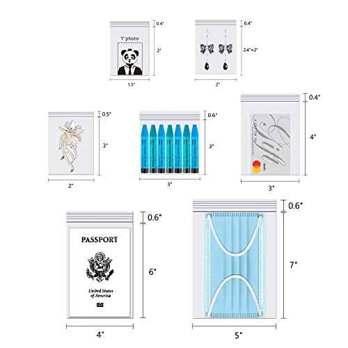 Clear Poly Zipper Bags 10" x 13" Reclosable Poly Bags with Locking 100pcs Large Zip Plastic Poly Bag for T-Shirt Clothes Documents Storage Packaging Shipping Books (12 Sizes to Choose from)