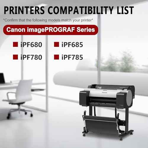 PFI-207 Ink Cartridge PFI-207C 300ml Ink Tank Compatible with Canon imagePROGRAF iPF680 685 780 785 Printers (1 Pack, Cyan)